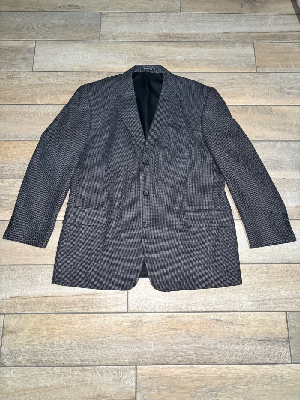 Stafford Men's Dark Gray Pinstripe Sport Coat